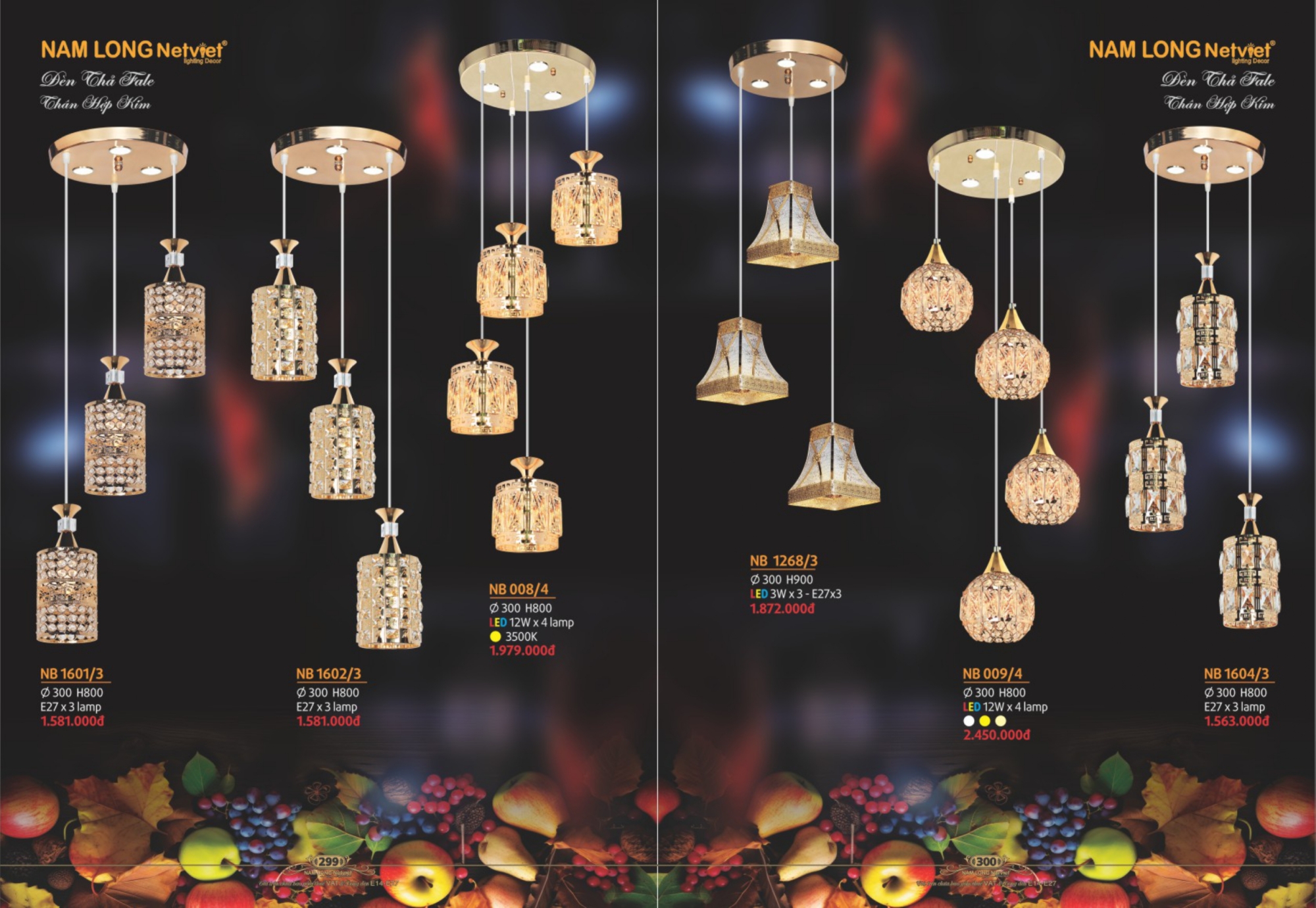 Bảng giá đèn trang trí Nam Long